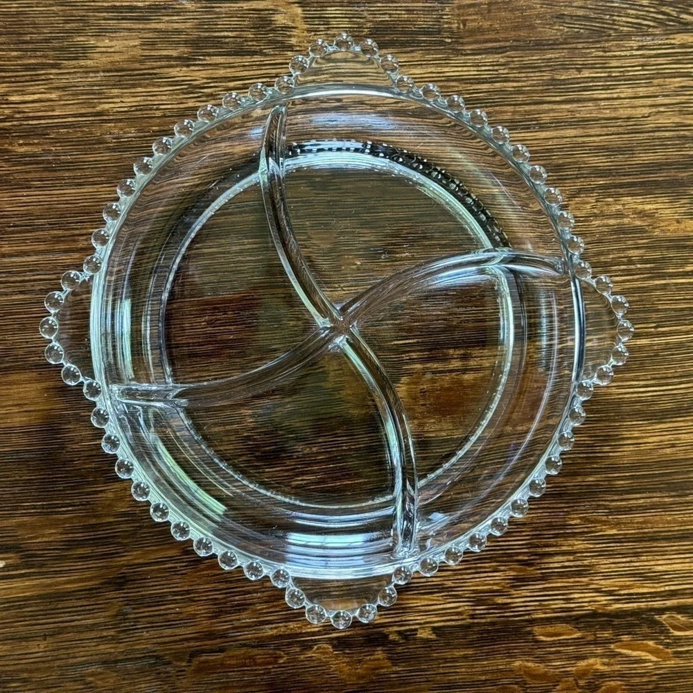 2~Collectible~Imperial Glass  ~Candlewick~1930’s-1950’s~4 Section Dish~G2MC**
